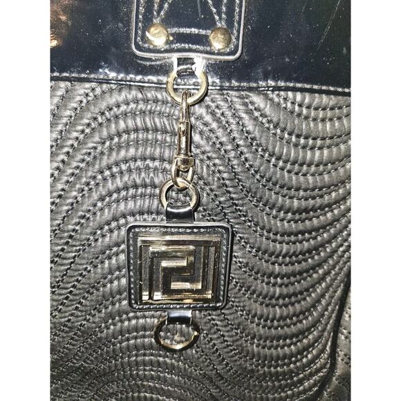 Versace Perfume Large Tote Bag Black Patent Trim - Picture 5 of 16